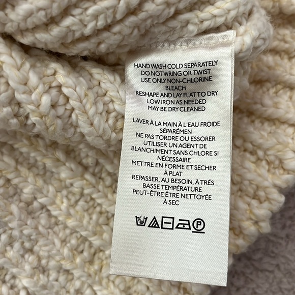 NEW Free People - Cable Stitch Cardigan, Ivory Size Medium - Picture 8 of 9